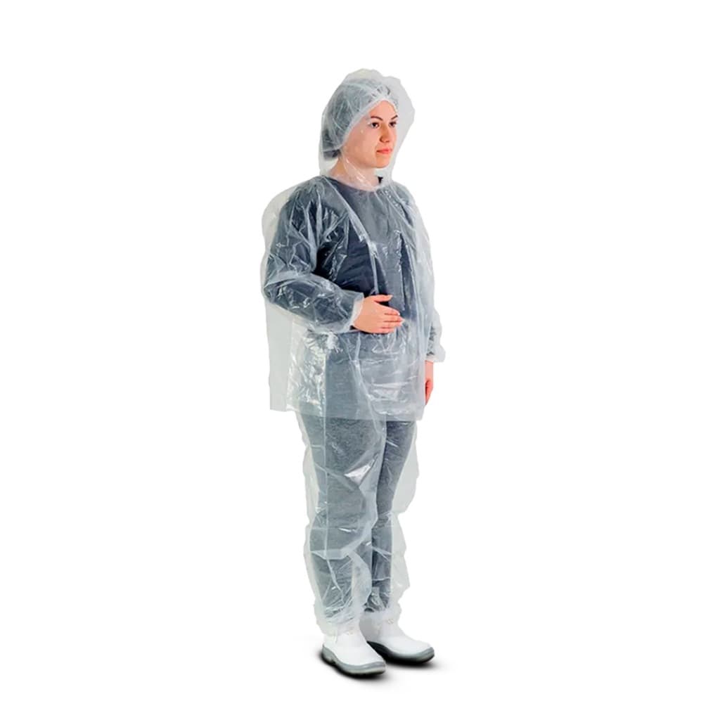 Capa de Chuva Transparente Capuz, Calça e Bota