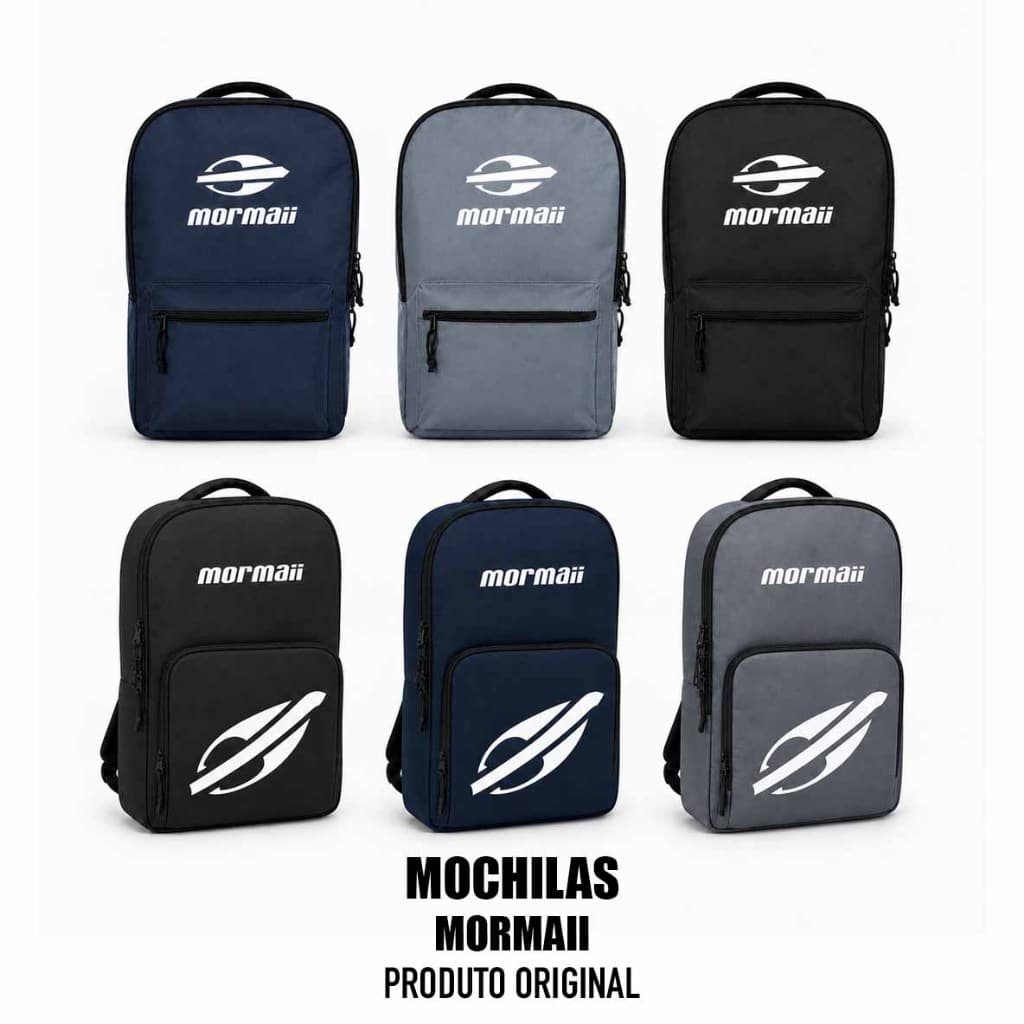 Kit Mochilas Mormaii Original Escolar Juvenil Masculina Feminina Reforçada para Notebook Trabalho Faculdade Resistente