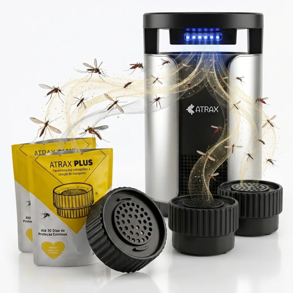 Refil Isca Atrativa 3 Unidades Armadilha Luminosa UV Mata Mosquito Pernilongo Muriçoca Carapanã Borrachudo