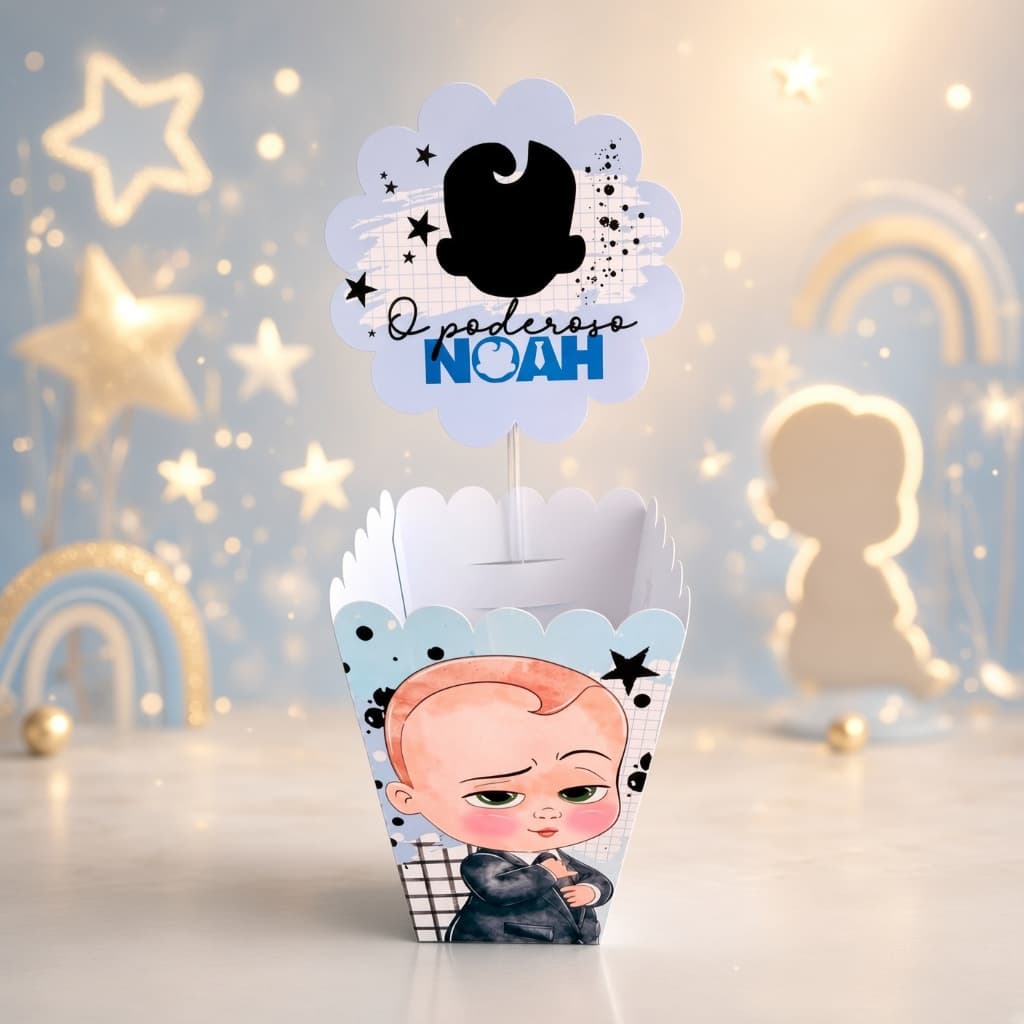Kit 10 Centro de mesa Podesoro Chefinho Personalizados /Lembrancinha de Festa /Aniversário PEGUE E MONTE