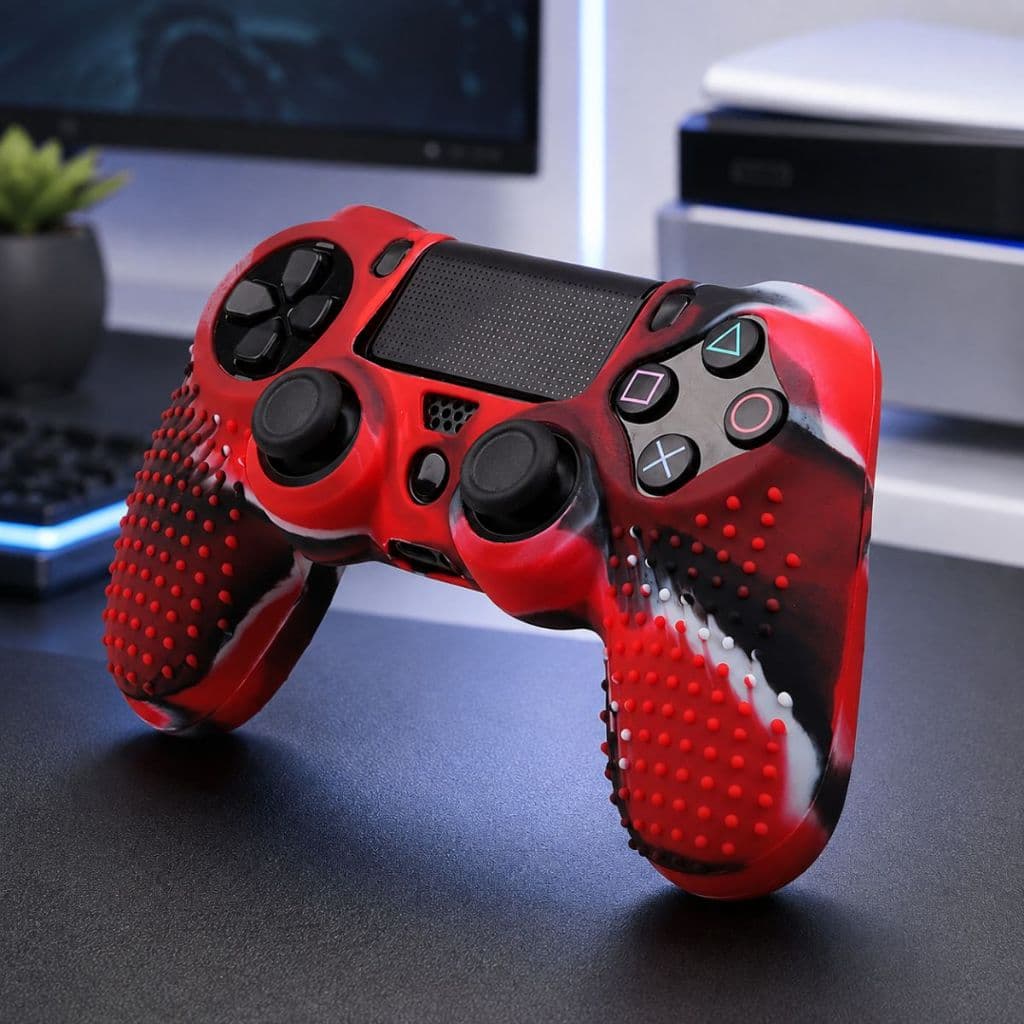 Capa de Silicone Camuflada Controle PS4 | Antiderrapante | Proteção Completa | Compatível PS4 Slim e Pro