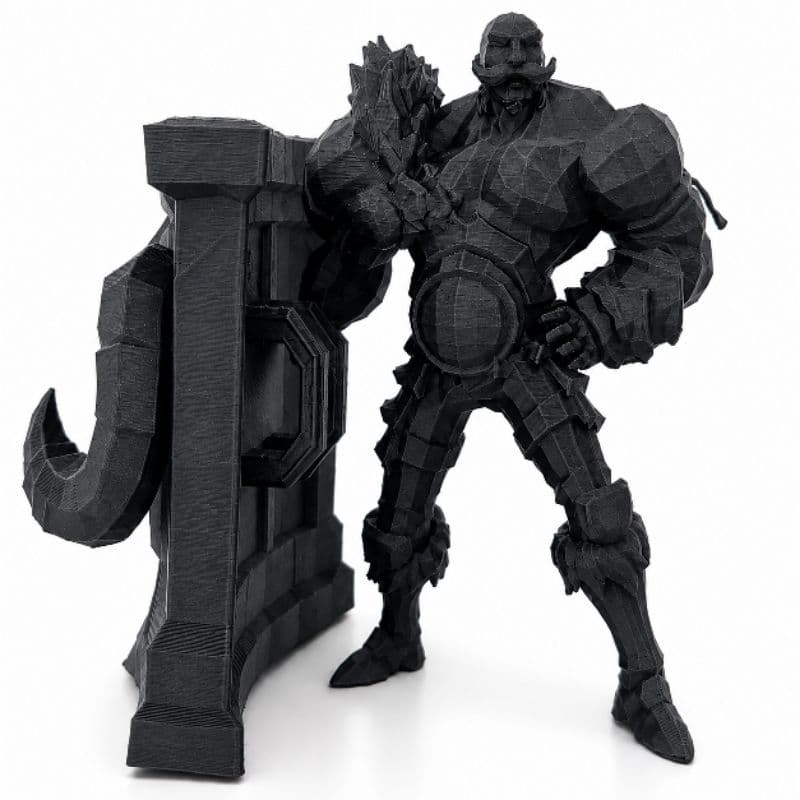 Braum 10cm Low Poly League of Legends Figura Decorativa Gamer Colecionável Geek