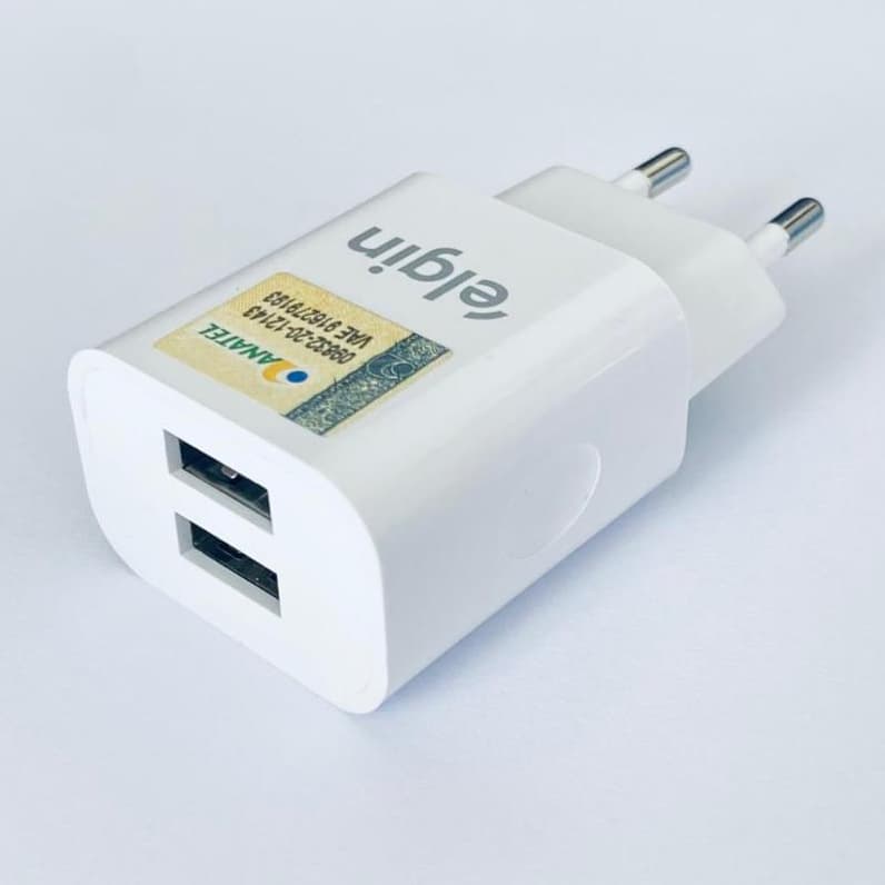 Carregador 2 saídas USB 10W 2A Bivolt Elgin