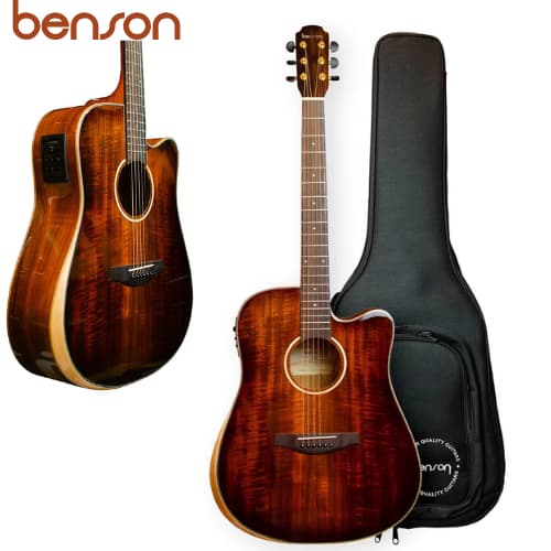 Violão Benson Folk eletroacústico EXD900CE KB N  Fishman Bag  Koa Burst