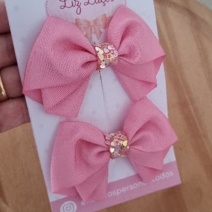 Par de Laços, infantil, laço para meninas no bico de pato