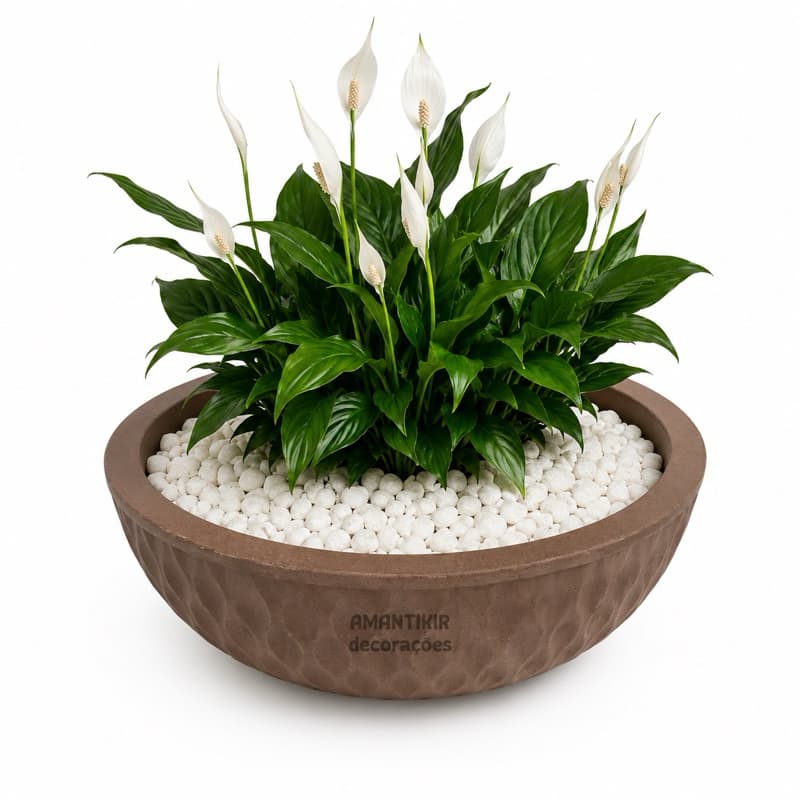 Vaso de Planta Decorativo Reciclável em Polietileno Moderno, Bacia  Horizontal - Cód. 141
