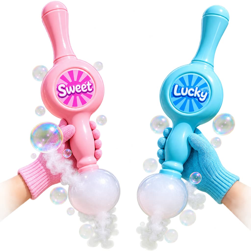 Spray Bubble Brinquedo Bolha De Sabão Maquina Varinha Lançador Com Fumaça Azul