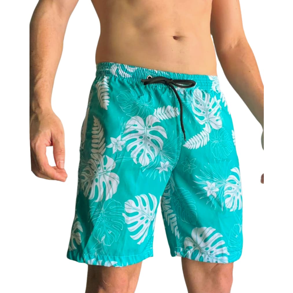 Short Plus Size extra Mauricinho Masculino Tactel  Com Elastano, Adulto Praia Piscina Moda Estampado