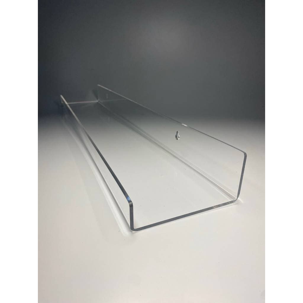 Prateleira Nicho em Acrílico Transparente 50cm para Banheiro, Cozinha e Decoração