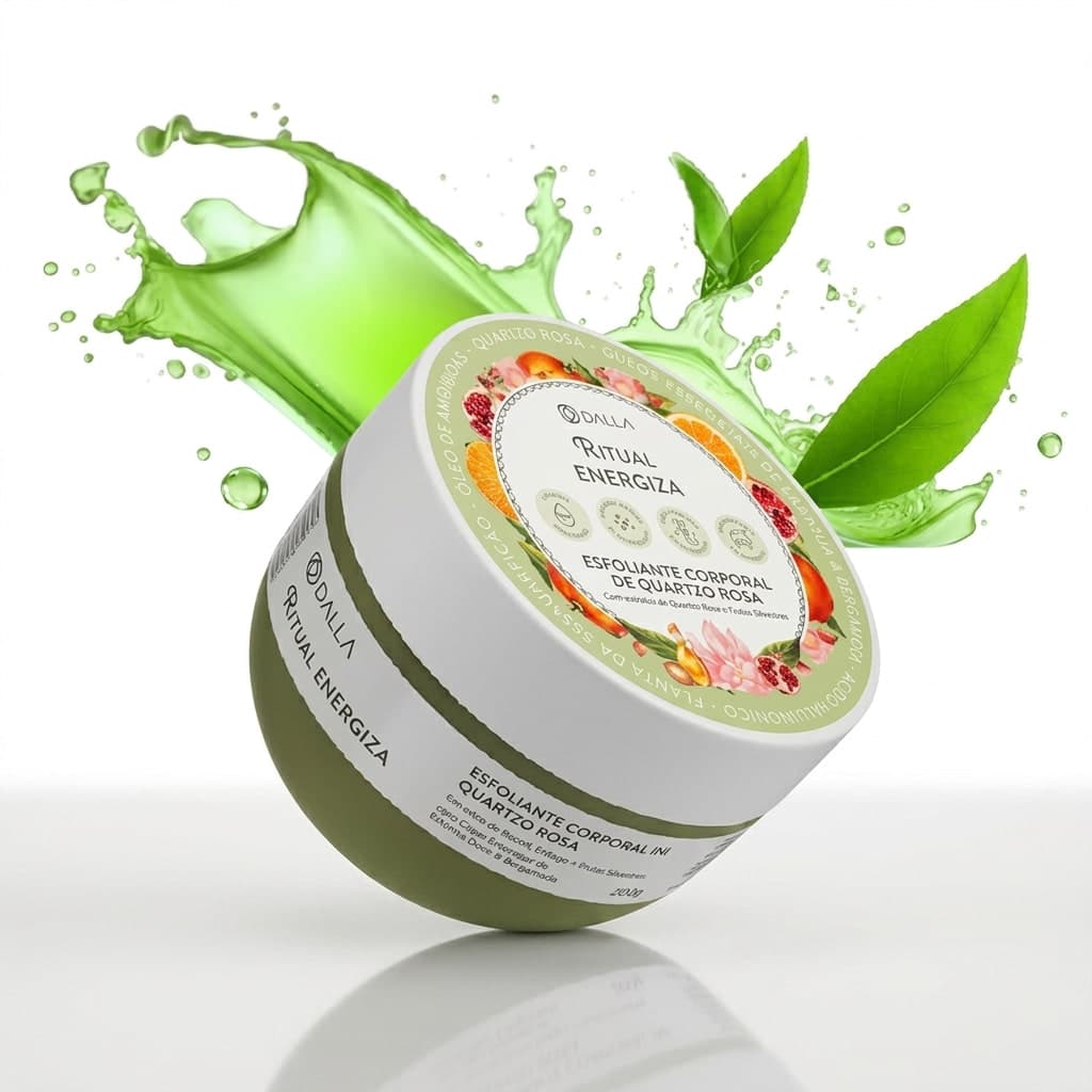 Esfoliante Corporal de Quartzo Ritual Energiza Dalla 235g Autocuidado e Esfoliação Energética
