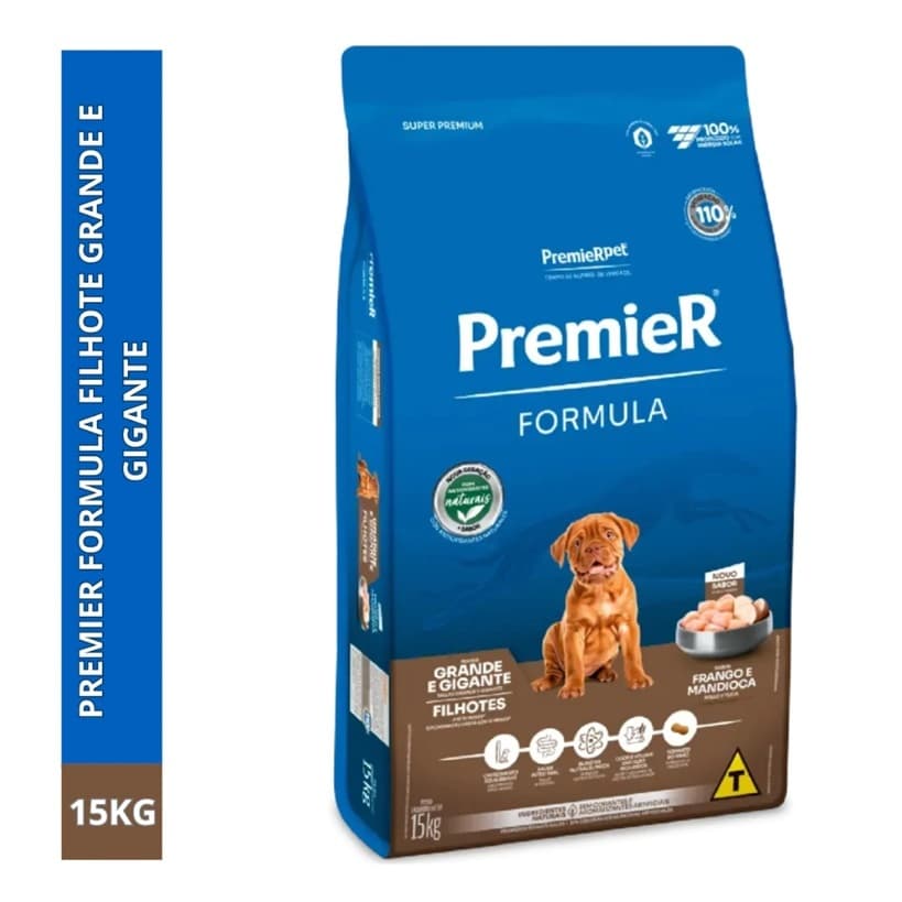 Ração Premier Fórmula Cães Filhotes Raças Grandes Frango 15kg