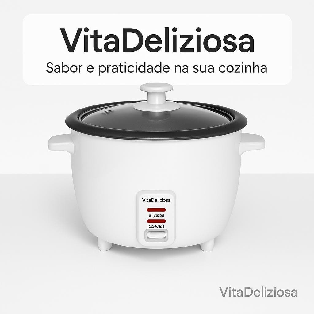 Panela de Arroz Elétrica 1,3L Revestimento Antiaderente Prática 127v Branca