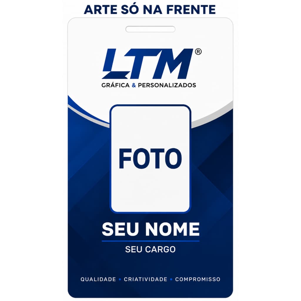 CRACHÁ PVC PERSONALIZADO/EMPRESA/EVENTO/ ESCOLA/ IDENTIFICAÇÃO PROFISSIONAL/ CLÍNICAS/ HOSPITAIS/ OBRAS/FRENTE E VERSO