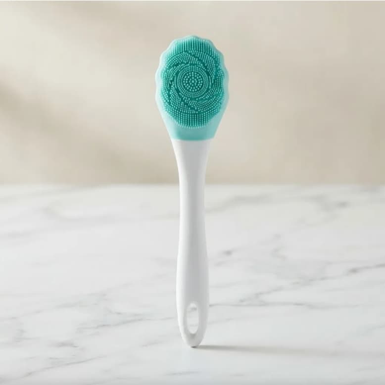 Escova de Banho Elétrica Silicone Massageadora Cerdas Macias Carregamento USB e Cabo Longo