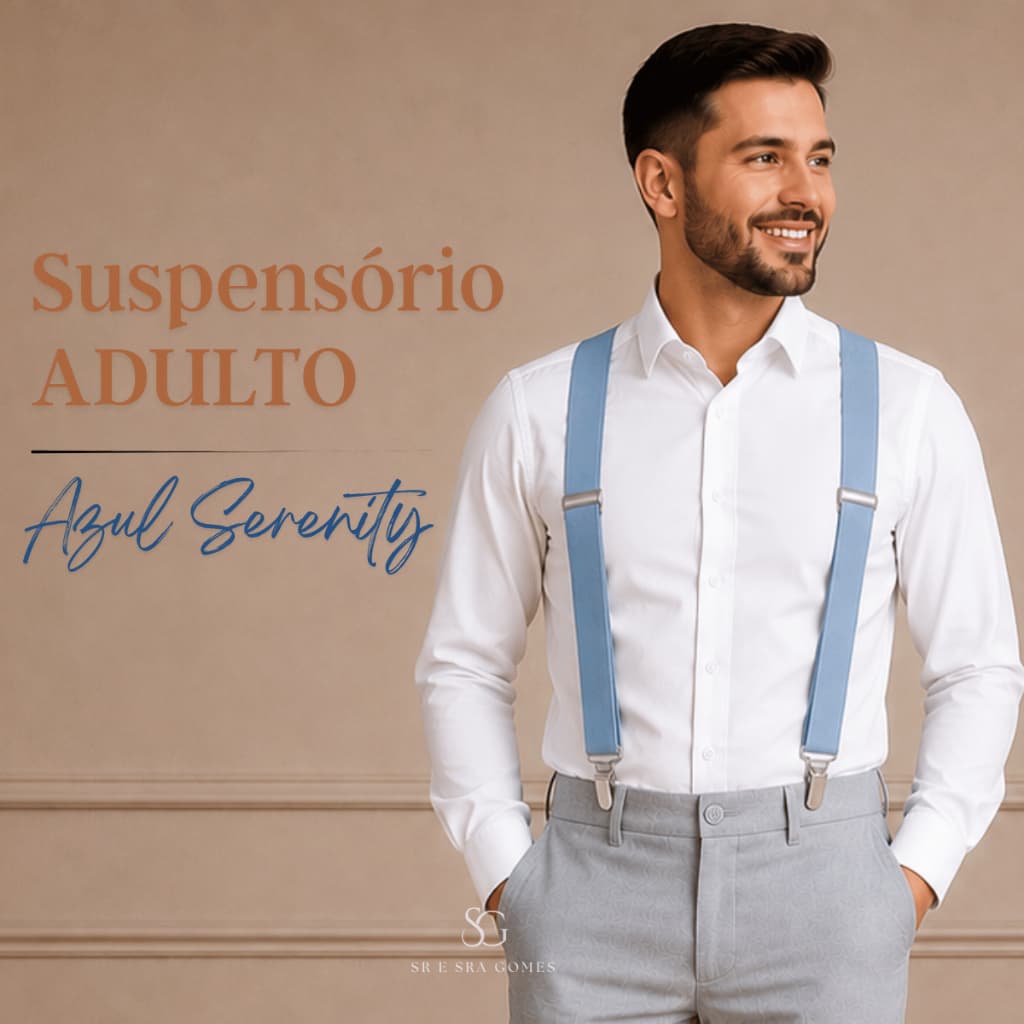 Suspensório Azul Serenity Adulto