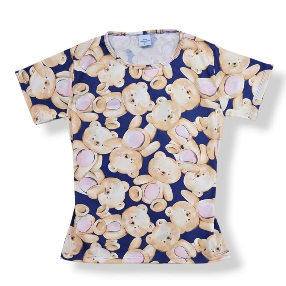 T-shirt Camiseta Estampada Malha Moda Feminina Básica Casual Blusinha