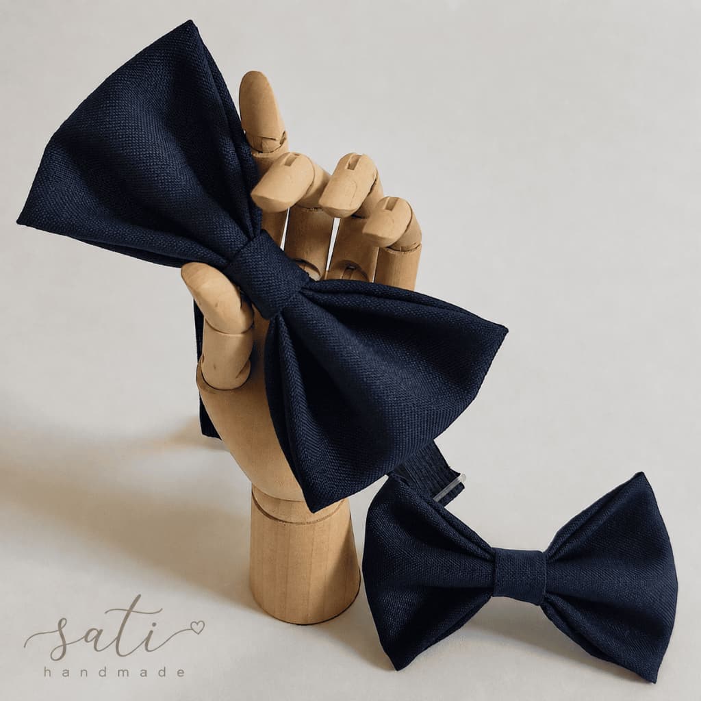 gravata borboleta adulto/infantil cor azul marinho eventos, padrinho, casamento