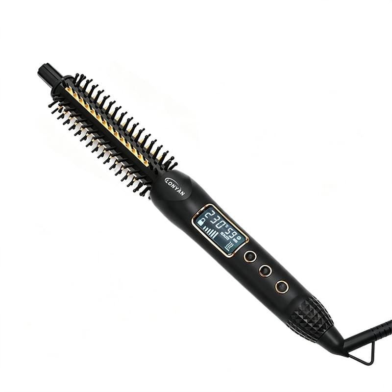 Babyliss Escova Modeladora Profissional Cachos 18mm Bivolt 127V 220V LONYAN PTC Aquecimento Cerâmica Anti Frizz Display