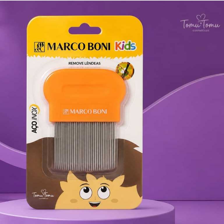 Pente Fino Aço Inox Remove Piolho e Lêndeas Profissional Infantil Marco Boni Western