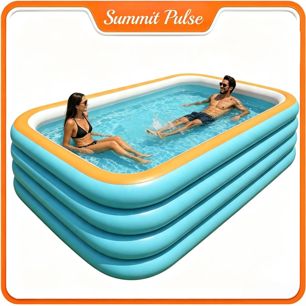 Piscina de ar rápido dobrável reforçada em material PVC de grande capacidade ideal para encontros familiares festas no