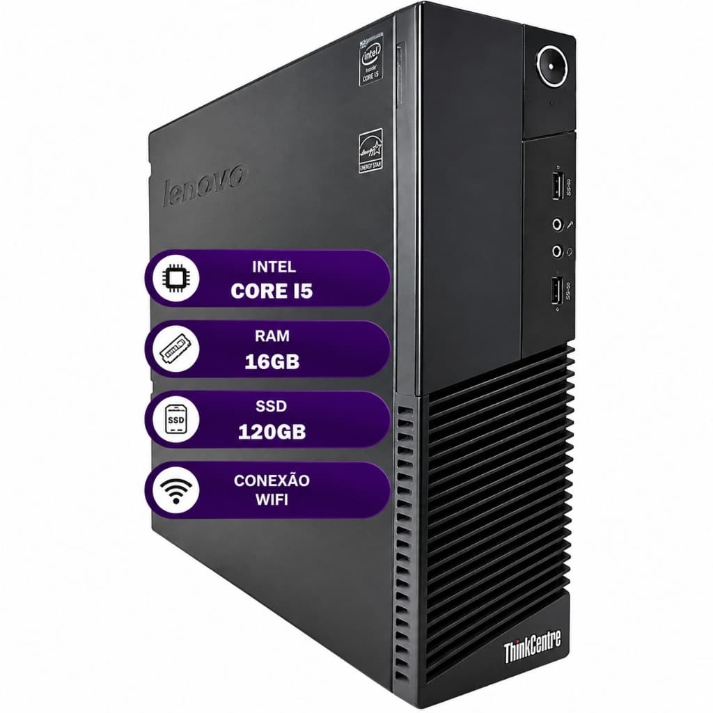 Cpu Lenovo M93p Intel Core I5 16gb Ssd 120gb Wifi Office