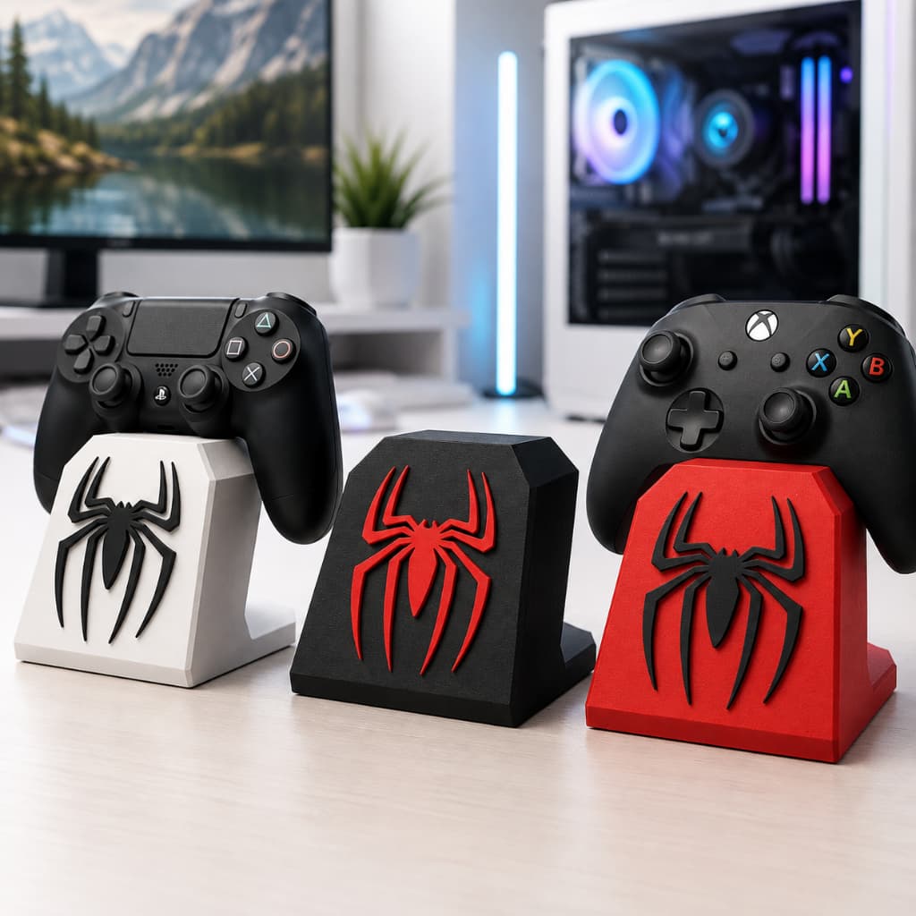 Suporte Gamer para Controle PS4 PS5 Xbox | Base de Mesa ou Parede | Impressão 3D