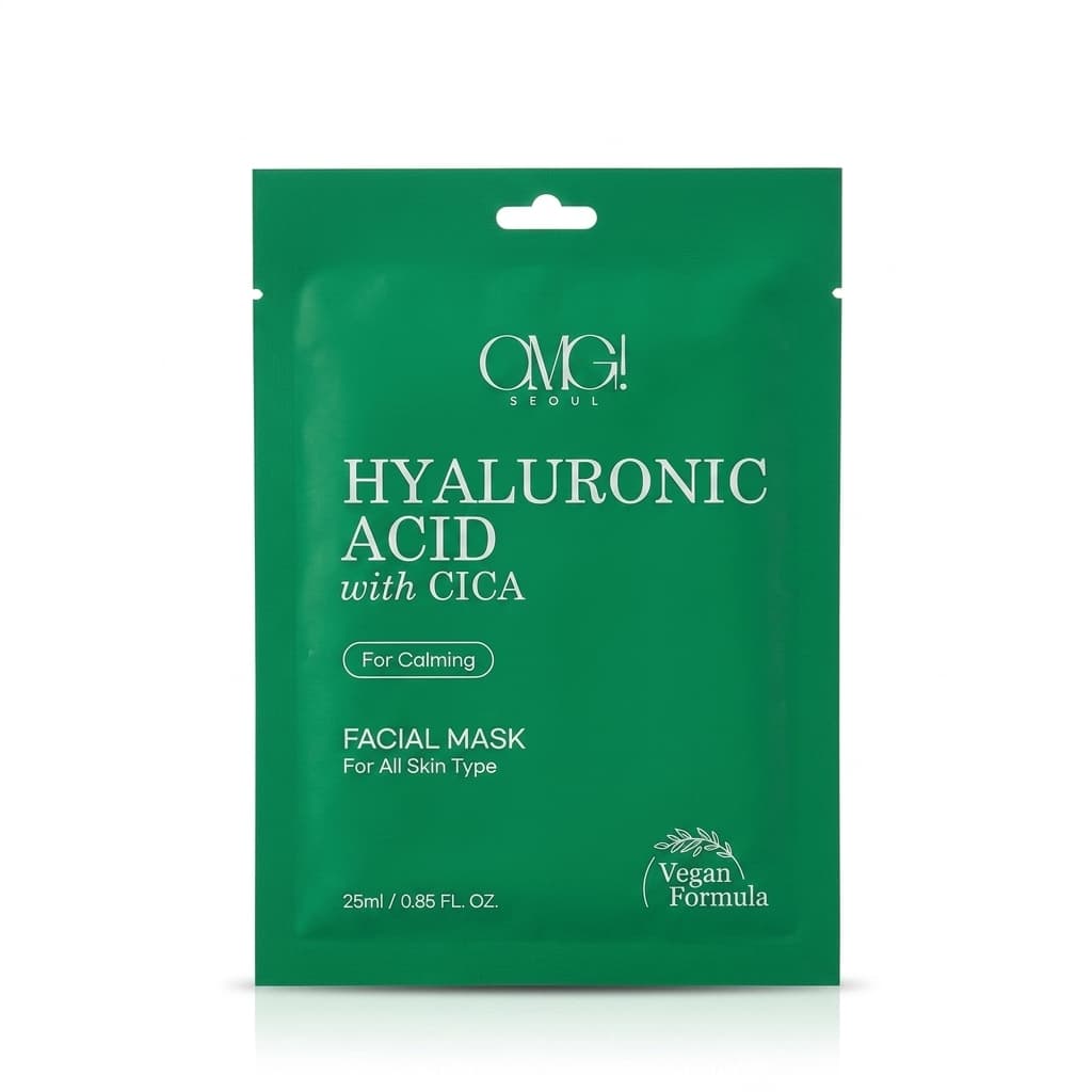 Máscara Facial OMG! Hyaluronic Acid com CICA 25ml – Hidratação e Efeito Calmante