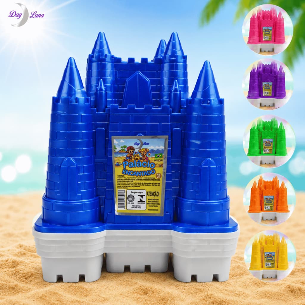 Baldinho de Praia Castelinho Palacio Encantado Areia Brinquedos Molde Piscina