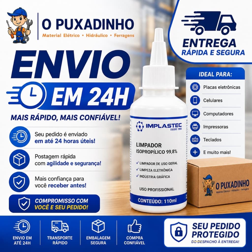 Solvente de Limpeza para Placas Eletrônicas Implastec