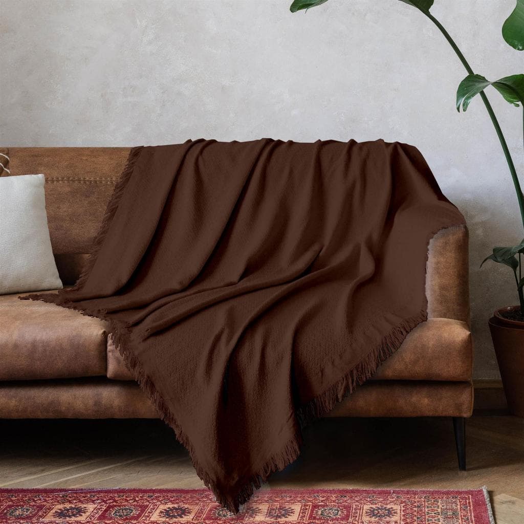 Manta Viena Lisa Decorativa 1,50x1,20m Para Sofá Cama Poltrona 100% Algodão