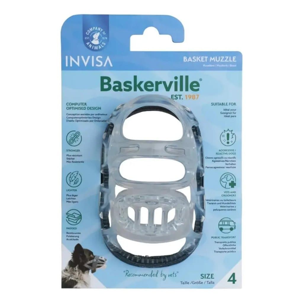 Focinheira para Cães Baskerville Invisa Basket G Tamanho 4