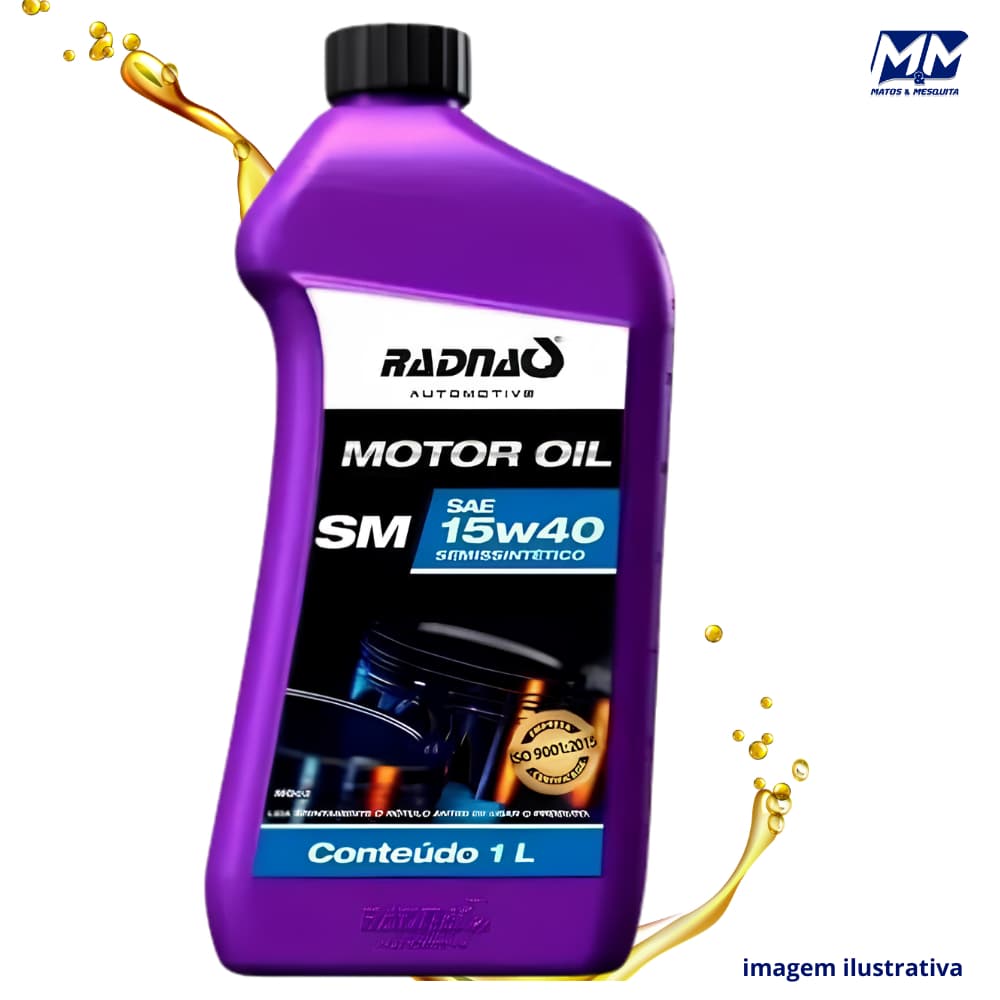 Óleo De Motor 15w40 Radnaq Semissintético Api Sl 1 Litro