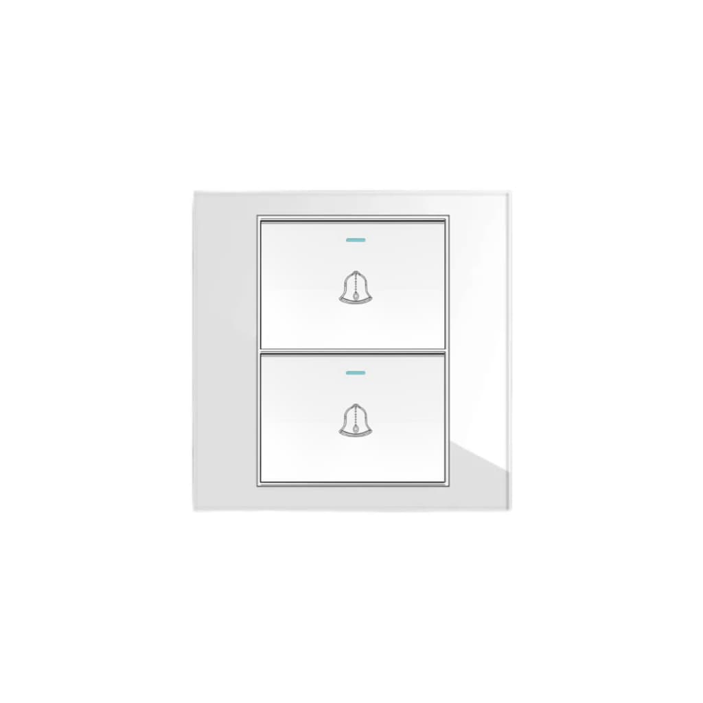 Interruptor Pulsador De Campainha Duplo Painel De Vidro 4x4