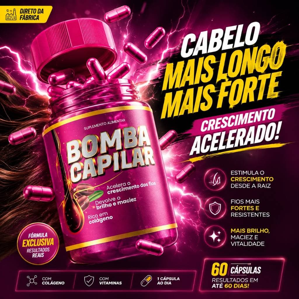CRESCIMENTO Capilar 500mg - Anti-queda e Crescimento - ORIGINAL