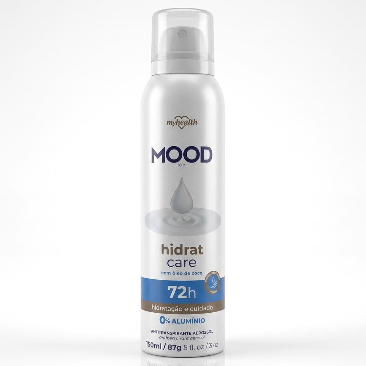Desodorante Aerosol Mood Hidrat Protect 150ml 72h Sem Alumínio Dermatologicamente Testado Com