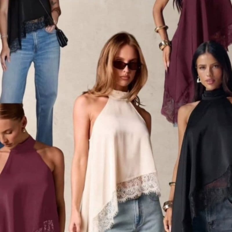 Blusa Feminina Gola Alta Assimétrico / Moda Feminina 2026