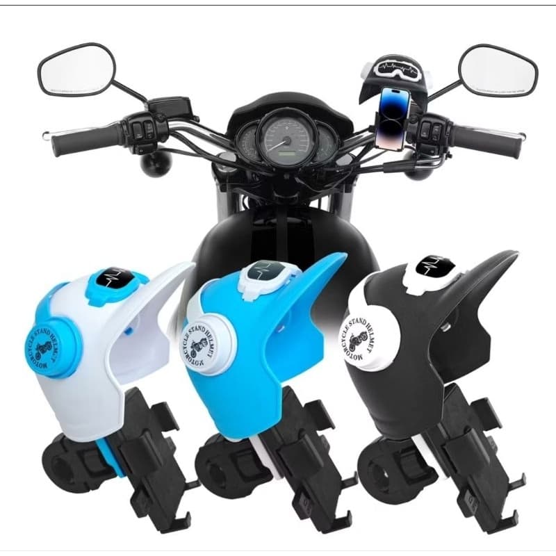 Suporte para Celular de Moto com CAPACETE e Protetor Solar, Suporte para Bicicleta e Scooter, para Guidão para iPhone
