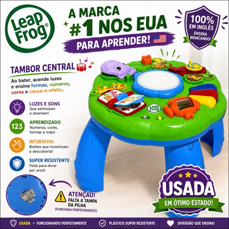 Mesa de atividades Musical LeapFrog Learn & Groove Educativa Infantil Usada