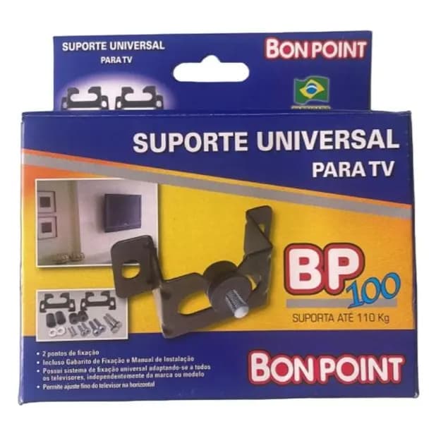 Suporte TV Universal Parede Bon Point BP100 Para TV LED LCD Plasma 14 a 84 Polegadas Suporta Até 110kg