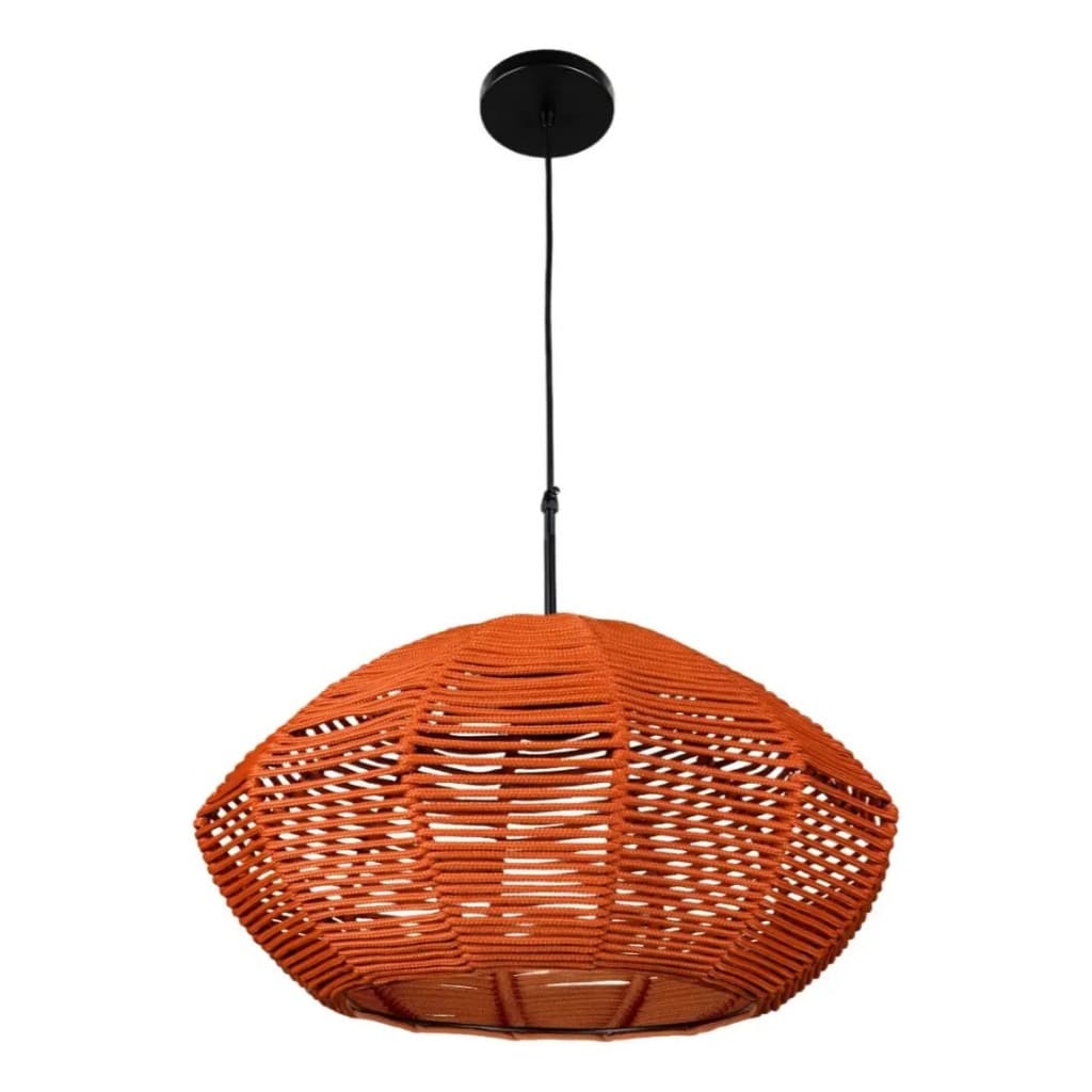 Luminária Decorativa Pendente - Rustico - Corda Náutica - Modelo Antonela