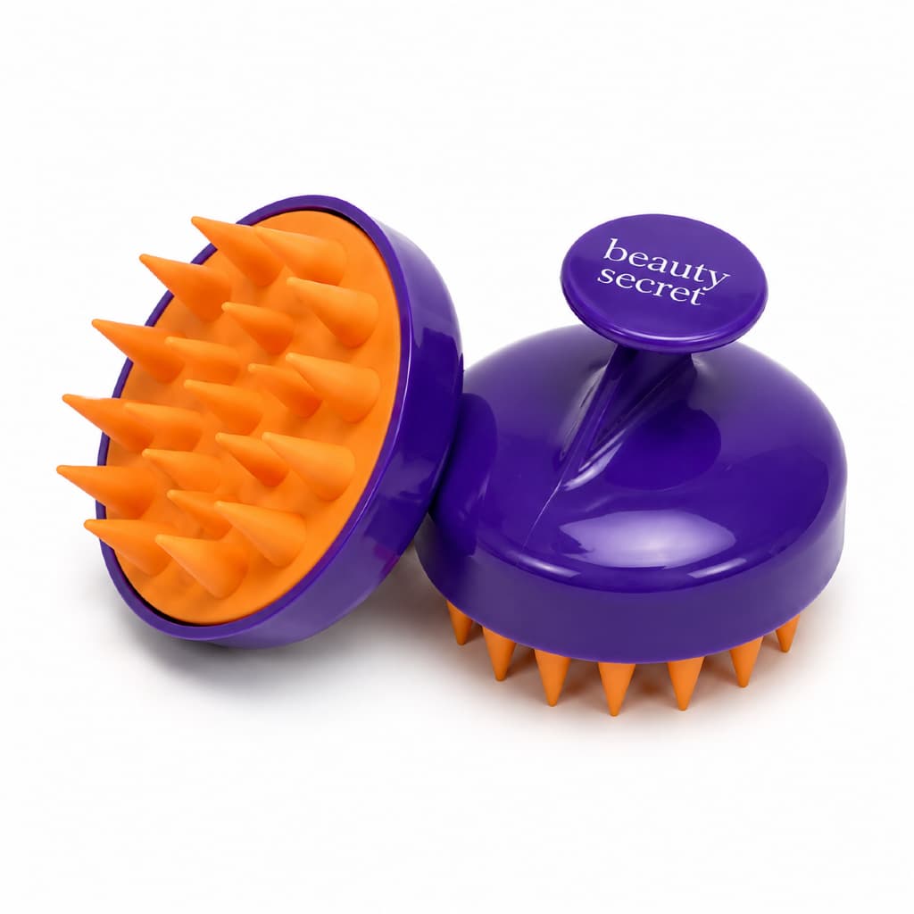 Escova de Cabelo Massageadora Beauty Secret Cerdas de Silicone Macio Potencializadora de produtos e crescimento capilar