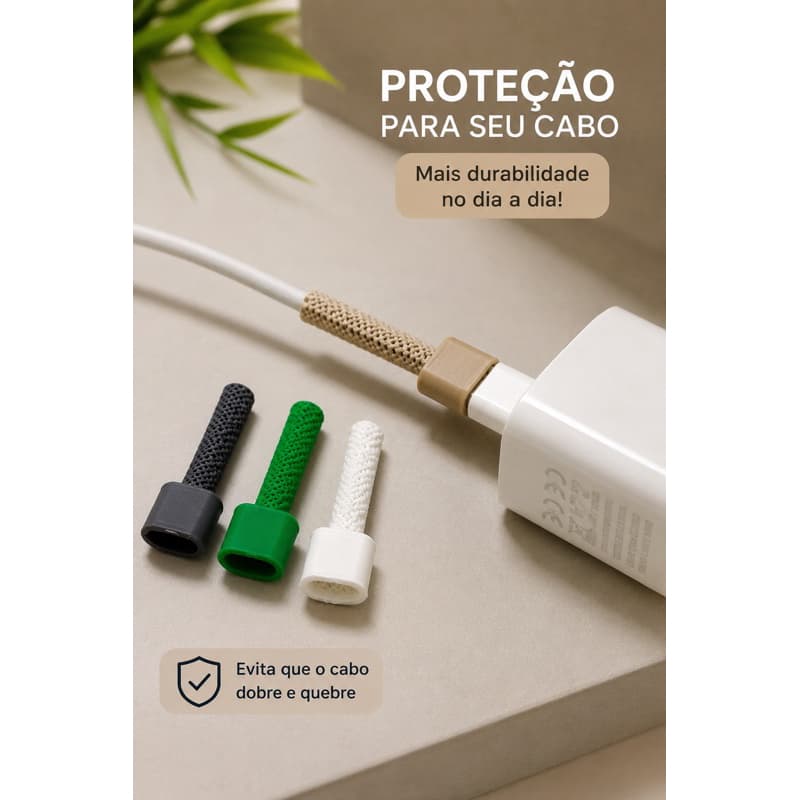 PROTETOR DE CABO CARREGADOR ANTI QUEBRA REFORÇADO – PROTEÇÃO PARA FIO USB CELULAR – ACESSÓRIO PARA CARREGADOR