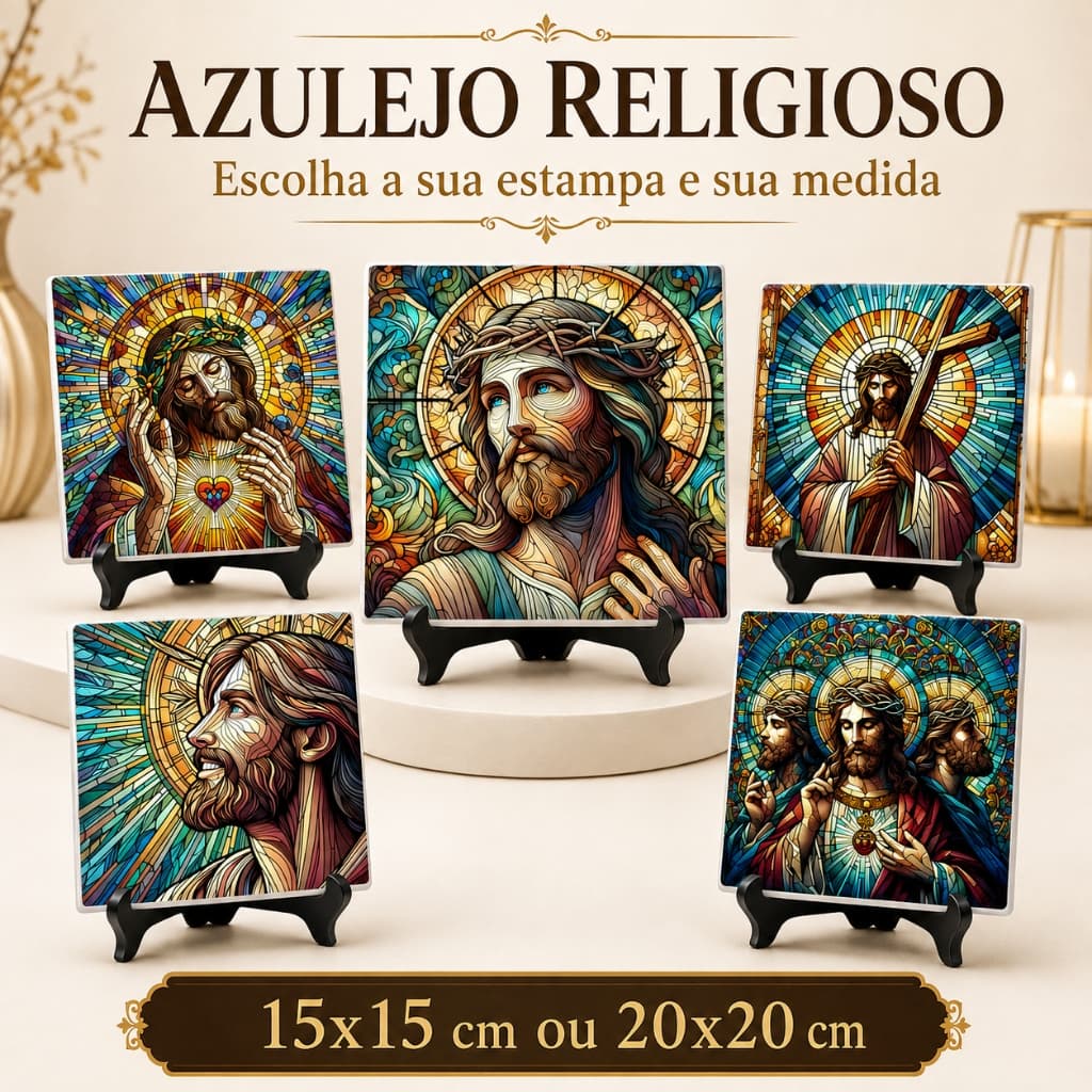 Azulejo Personalizado Religioso Jesus Cristo Escolha Sua Imagem