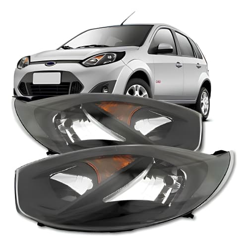 PAR FAROL FORD FIESTA 2011 2012 2013 2014 MASCARA NEGRA