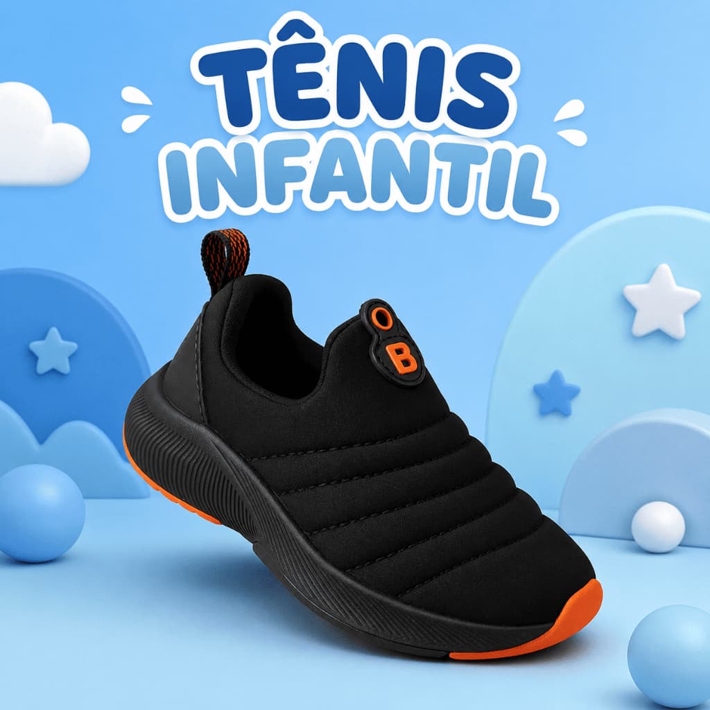 Tênis Infantil Menino e Menina Escolar Slip On Flexível Leve Palmilha Macia Passeio