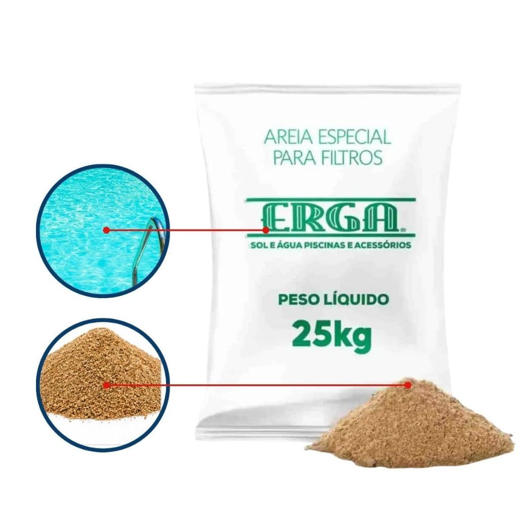 Areia Para Filtro de Piscina 25kg