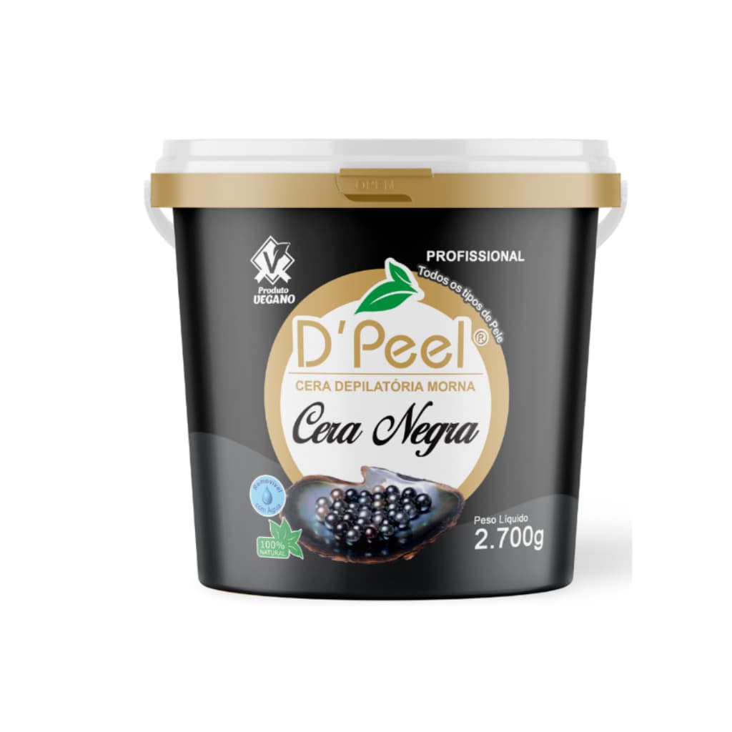 Cera Depilação Cremosa Balde 2,700kg +1 Espátula Acrílica Santa Clara + 2 PCT Lenços/25un