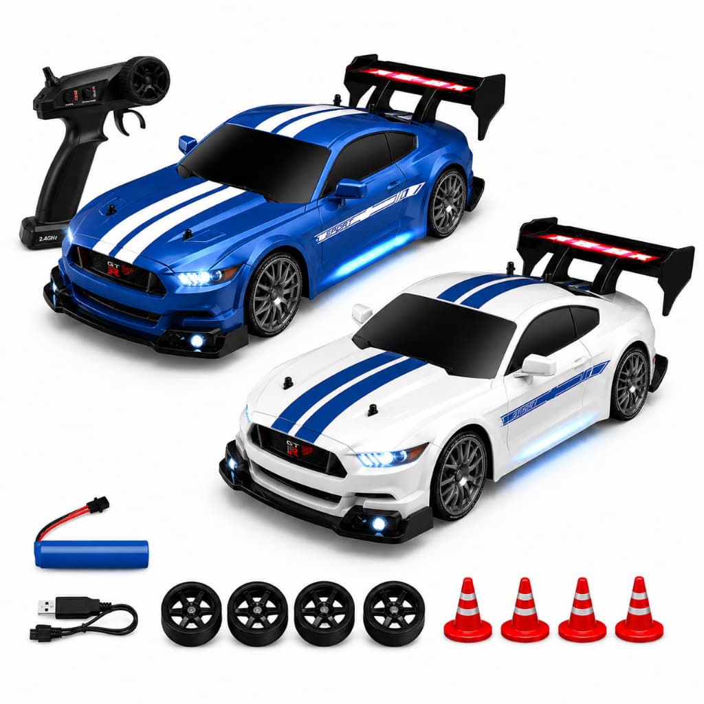 Carro Controle Remoto Drift Recarregável +20km/h 1:24 Carrinho Esportivo Corrida Brinquedo Interativo