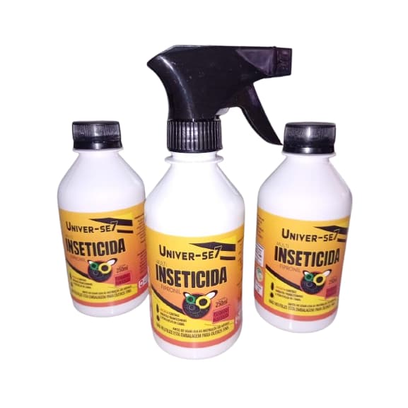 3 Inseticida Univer-se7 250ml Elimina: Percevejo de cama com Borrifador (ANVISA COM VENDA LIVRE)