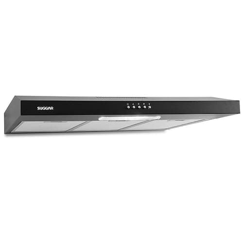 Depurador de Ar Suggar Slim DPS181PT / DPS182PT Preto com 3 Velocidades – 80 cm - 220V